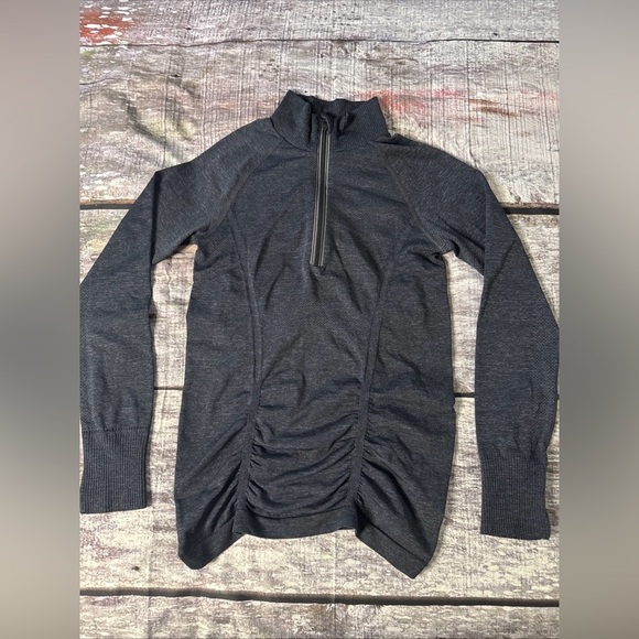 Athleta 1/4 Zip Pull Over Dark Gray - Picture 1 of 10